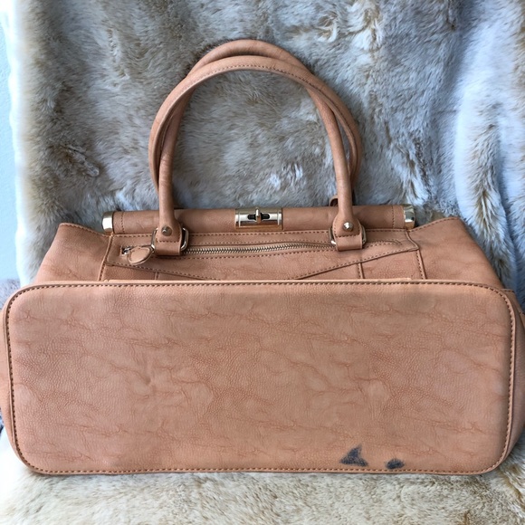 JustFab Tan Faux Leather Handbag - Picture 2 of 4